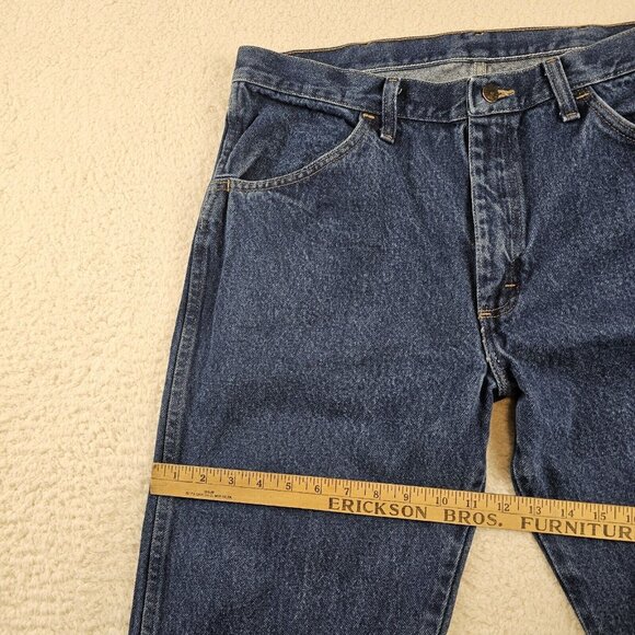 Rustler Jeans Men's 36x29 Blue Dark Wash Regular Fit Straight Leg Heavyweight - Picture 6 of 13